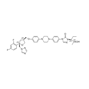 泊沙康唑杂质10,4-(4-(4-(4-(((3S,5S)-5-((1H-1,2,4-triazol-1-yl)methyl)-5-(2,4-difluoro phenyl)tetrahydrofuran-3-yl)methoxy)phenyl)piperazin-1-yl)phenyl)-1-((2S,3S)-2-hydroxypentan-3-yl)-1H-1,2,4-triazol-5(4H)-one
