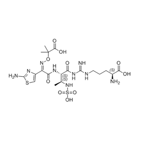 氨曲南雜質(zhì)08,(8S,16S,Z)-16-amino-5-(2-aminothiazol-4-yl)-11-imino-2,2-dimethyl-6,9-dioxo-8-((S)-1-(sulfoamino)ethyl)-3-oxa-4,7,10,12-tetraazaheptadec-4-ene-1,17-dioic acid