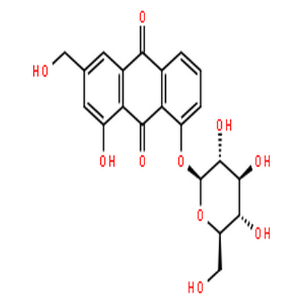 芦荟大黄素-8-O-葡萄糖苷,Aloe-emodin-8-O-β-D-glucopyranoside