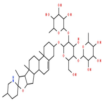 澳洲茄边碱,b-D-Glucopyranoside, (3b,22a,25R)-spirosol-5-en-3-yl O-6-deoxy-a-L-mannopyranosyl-(1?2)-O-[6-deoxy-a-L-mannopyranosyl-(1?4)]-