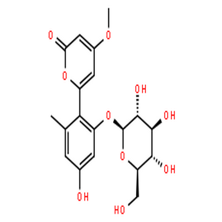 芦荟宁,2H-Pyran-2-one, 6-[2-(b-D-glucopyranosyloxy)-4-hydroxy-6-methylphenyl]-4-methoxy-