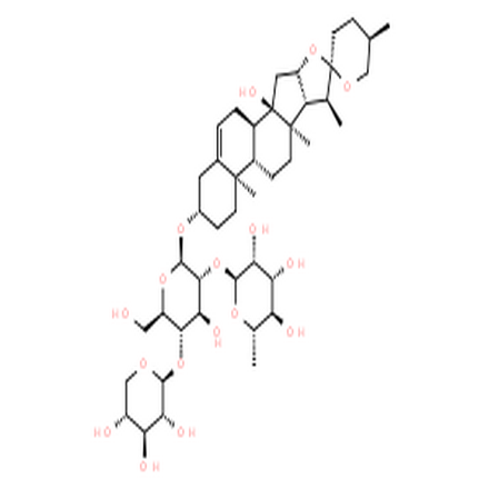 14-hydroxy sprengerinin C,(3beta,25R)-14-Hydroxyspirost-5-en-3-yl O-6-deoxy-alpha-L-mannopyranosyl-(1-2)-O-[beta-D-xylopyranosyl-(1-4)]-beta-D-glucopyranoside