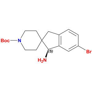 tert-butyl (S)-1-amino-6-bromo-1,3-dihydrospiro[indene-2,4'-piperidine]-1'-carboxylate