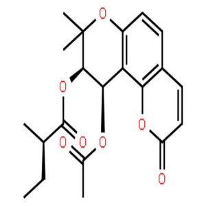 维司那定,Butanoic acid,2-methyl-,(9R,10R)-10-(acetyloxy)-9,10-dihydro-8,8-dimethyl-2-oxo-2H,8H-benzo[1,2-b:3,4-b
