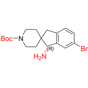 tert-butyl (R)-1-amino-6-bromo-1,3-dihydrospiro[indene-2,4