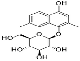 2,7-Dimethyl-1,4-dihydroxynaphthalene 1-O-glucoside,2,7-Dimethyl-1,4-dihydroxynaphthalene 1-O-glucoside