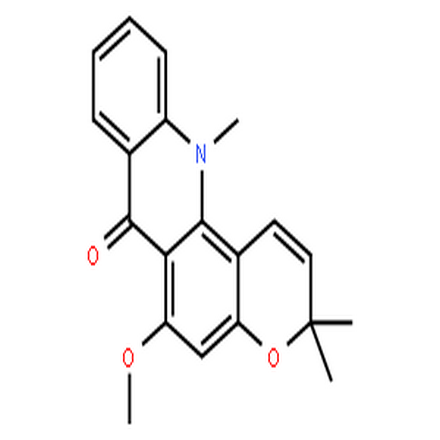 降真香碱,7H-Pyrano[2,3-c]acridin-7-one,3,12-dihydro-6-methoxy-3,3,12-trimethyl-