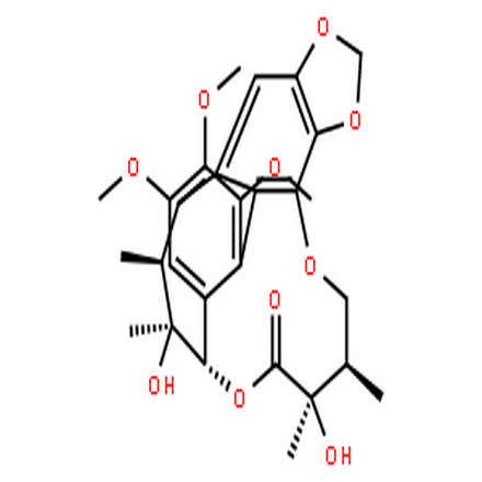 戈米辛D,5,13-(Epoxybutanoxy)benzo[3,4]cycloocta[1,2-f][1,3]benzodioxol-18-one,5,6,7,8-tetrahydro-6,17-dihydroxy-1,2,3-trimethoxy-6,7,16,17-tetramethyl-,(5S,6S,7S,13aR,16R,17R)-