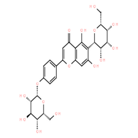 异肥皂草苷,4H-1-Benzopyran-4-one,6-b-D-glucopyranosyl-2-[4-(b-D-glucopyranosyloxy)phenyl]-5,7-dihydroxy-