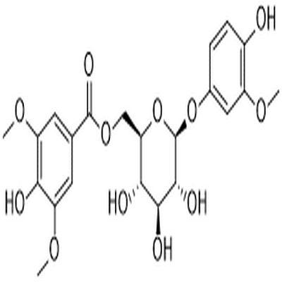 4-Hydroxy-3-methoxyphenol 1-O-(6-O-syringoyl)glucoside,4-Hydroxy-3-methoxyphenol 1-O-(6-O-syringoyl)glucoside