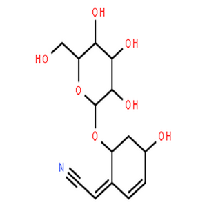 蝙蝠葛氰苷,(2Z)-2-[(4S,6R)-4-hydroxy-6-[(2R,3R,4S,5R,6R)-3,4,5-trihydroxy-6-(hydroxymethyl)oxan-2-yl]oxy-1-cyclohex-2-enylidene]acetonitrile
