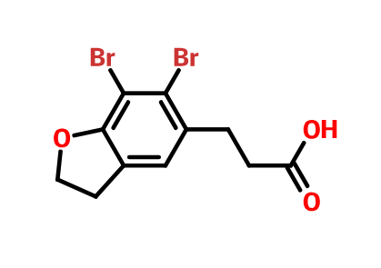 雷美替胺杂质H,3-(6,7-Dibromo-2,3-dihydrobenzofuran-5-yl)propanoic Acid
