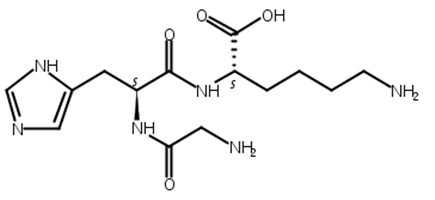 三胜肽,Glycyl-L-Histidyl-L-Lysine