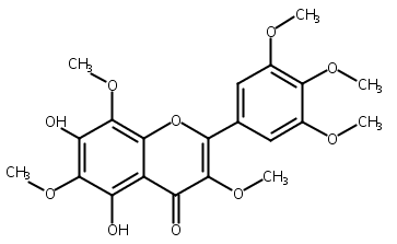 5,7-二羟基3,3′,4′,5′,6,8-六甲氧基黄酮,5,7-Dihydroxy 3,3',4',5',6,8-hexamethoxyflavone