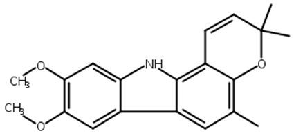柯九里香甲碱,Koenigicine