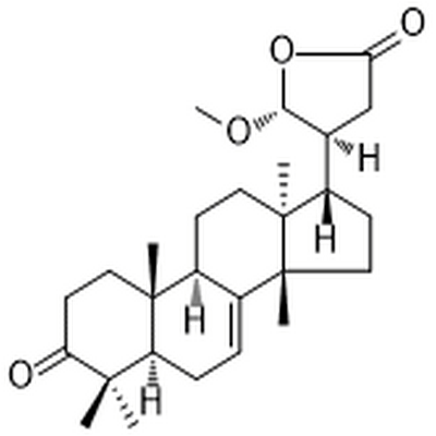 3-Oxo-21α-methoxy-24,25,26,27-tetranortirucall-7-ene-23(21)-lactone,3-Oxo-21α-methoxy-24,25,26,27-tetranortirucall-7-ene-23(21)-lactone