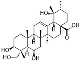3β,6β,19α,23-Tetrahydroxyurs-12-en-28-oic acid,3β,6β,19α,23-Tetrahydroxyurs-12-en-28-oic acid