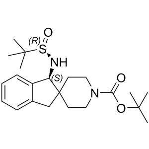 tert-butyl (S)-1-(((R)-tert-butylsulfinyl)amino)-1,3-dihydrospiro[indene-2,4