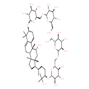 罗汉果皂苷IVa,b-D-Glucopyranoside, (3b,9b,10a,11a,24R)-11,25-dihydroxy-9-methyl-19-norlanost-5-ene-3, 24-diyl bis[6-O-b-D-glucopyranosyl-