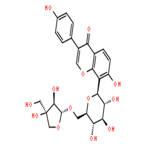 葛根素芹菜糖苷,4H-1-Benzopyran-4-one,8-(6-O-D-apio-b-D-furanosyl-b-D-glucopyranosyl)-7-hydroxy-3-(4-hydroxyphenyl)-