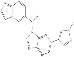 1-[(1S)-1-咪唑并[1,2-A]吡啶-6-基-乙基]-6-(1-甲基-1H-吡唑-4-基)-1H-1,2,3-三唑并[4,5-B]吡嗪,1-[(1S)-1-Imidazo[1,2-a]pyridin-6-ylethyl]-6-(1-methyl-1H-pyrazol-4-yl)-1H-1,2,3-triazolo[4,5-b]pyrazine