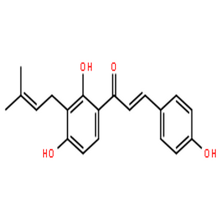 異補(bǔ)骨脂查爾酮,2-Propen-1-one,1-[2,4-dihydroxy-3-(3-methyl-2-butenyl)phenyl]-3-(4-hydroxyphenyl)-, (2E)-