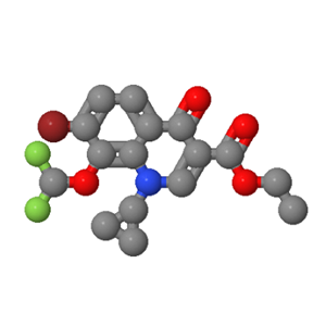 7-溴-1-环丙基-8-二氟甲氧基-1,4-二氢-4-氧代喹啉-3-羧酸乙酯,7-BROMO-1-CYCLOPROPYL-8-(DIFLUOROMETHOXY)-1,4-DIHYDRO-4-OXO-3-QUINOLINECARBOXYLIC ACID ETHYL ESTER