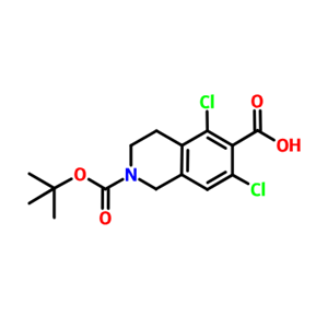 5,7-二氯-2-BOC-1,2,3,4-四氢异喹啉-6-羧酸,2-(tert-butoxycarbonyl)-5,7-dichloro-1,2,3,4-tetrahydroisoquinoline-6-carboxylic acid