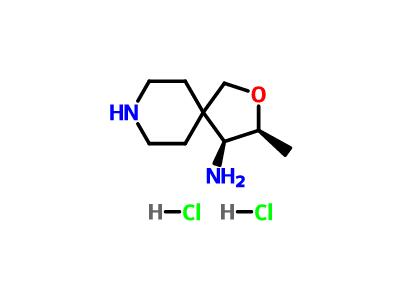 (3S,4S)-2-Oxa-8-azaspiro[4.5]decan-4-amine, 3-methyl-, hydrochloride (1:2)
