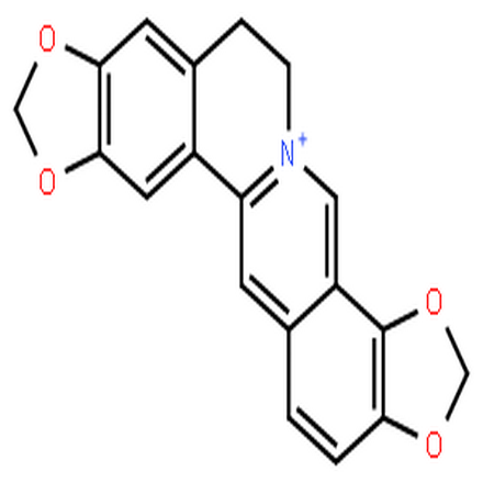 黄连碱,Bis[1,3]benzodioxolo[5,6-a:4',5'-g]quinolizinium,6,7-dihydro-