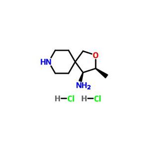 (3S,4S)-2-Oxa-8-azaspiro[4.5]decan-4-amine, 3-methyl-, hydrochloride (1:2)