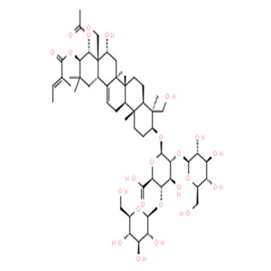 七叶皂苷A,b-D-Glucopyranosiduronic acid, (3b,4b,16a,21b,22a)-22-(acetyloxy)-16,23,28-trihydroxy-21-[[(2E)-2-methyl-1-oxo-2-buten-1-yl]oxy]olean-12-en-3-ylO-b-D-glucopyranosyl-(1?2)-O-[b-D-glucopyranosyl-(1?4)]-