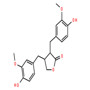 罗汉松树脂酚,2(3H)-Furanone,dihydro-3,4-bis[(4-hydroxy-3-methoxyphenyl)methyl]-, (3R,4R)-