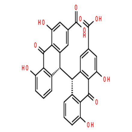 番瀉苷元B,[9,9'-Bianthracene]-2,2'-dicarboxylicacid, 9,9',10,10'-tetrahydro-4,4',5,5'-tetrahydroxy-10,10'-dioxo-,(9R,9'S)-rel-