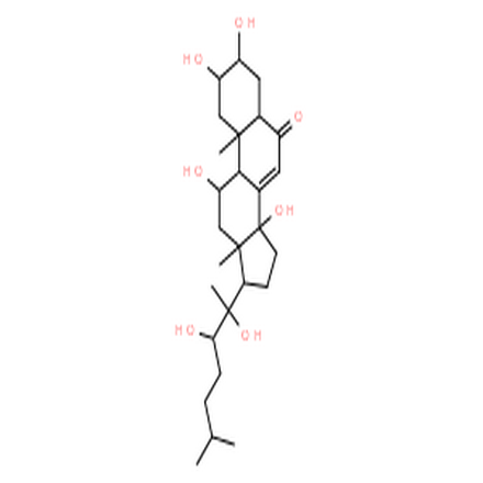 筋骨草甾酮C,Cholest-7-en-6-one,2,3,11,14,20,22-hexahydroxy-, (2b,3b,5b,11a,22R)-