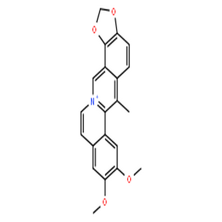 去氢紫堇碱,Benzo[a]-1,3-benzodioxolo[4,5-g]quinolizin-13-ium,8,9-dimethoxy-6-methyl-