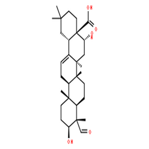 皂皮酸,Olean-12-en-28-oicacid, 3,16-dihydroxy-23-oxo-, (3b,4a,16a)-