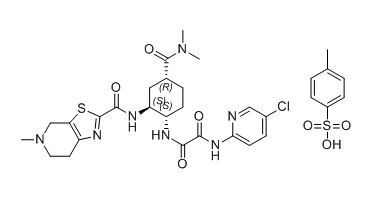 依度沙班雜質(zhì)H（4-甲基苯磺酸鹽）,N 1 -(5-chloropyridin-2-yl)-N 2 -((1S,2S,4R)-4-(dimethylcarbamoyl)-2- (5-methyl-4,5,6,7-tetrahydrothiazolo[5,4-c]pyridine-2-carboxamido) cyclohexyl)oxalamide 4-methylbenzenesulfonate