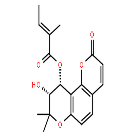 前胡香豆素 A,2-Butenoic acid,2-methyl-,(9R,10R)-9,10-dihydro-9-hydroxy-8,8-dimethyl-2-oxo-2H,8H-benzo[1,2-b:3,4-b']dipyran-10-ylester, (2E)- (9CI)