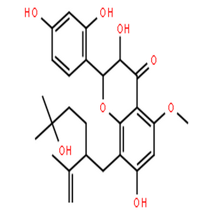 苦参醇I,(2R,3R)-2-(2,4-dihydroxyphenyl)-3,7-dihydroxy-8-[5-hydroxy-5-methyl-2-(prop-1-en-2-yl)hexyl]-5-methoxy-2,3-dihydro-4H-chromen-4-one