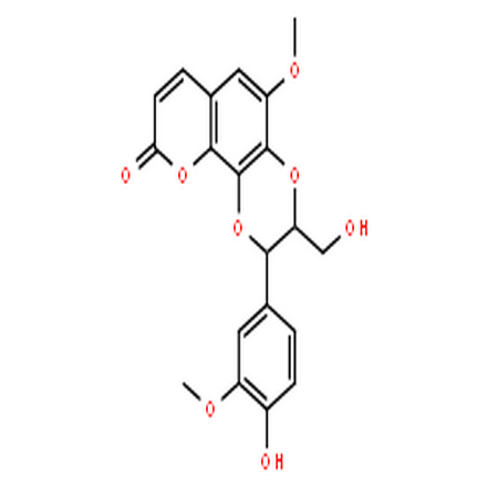 黄花菜木脂素B,(2R,3R)-2-(4-hydroxy-3-methoxyphenyl)-3-(hydroxymethyl)-5-methoxy-2,3-dihydro-9H-[1,4]dioxino[2,3-h]chromen-9-one