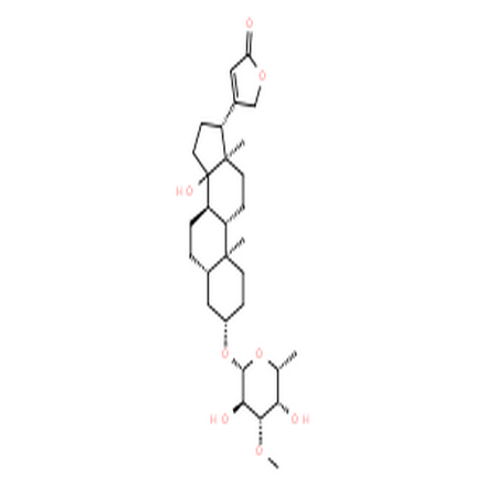 乌沙苷元洋地黄苷,Card-20(22)-enolide, 3-[(6-deoxy-3-O-methyl-b-D-galactopyranosyl)oxy]-14-hydroxy-, (3b,5a)-