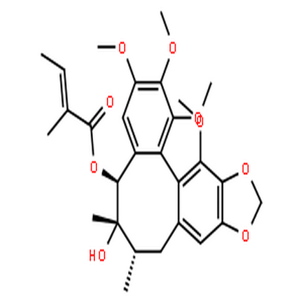 五味子酯丙,2-Butenoic acid,2-methyl-,(5S,6S,7S)-5,6,7,8-tetrahydro-6-hydroxy-1,2,3,13-tetramethoxy-6,7-dimethylbenzo[3,4]cycloocta[1,2-f][1,3]benzodioxol-5-ylester, (2E)-