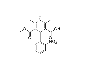 硝苯地平杂质07,5-(methoxycarbonyl)-2,6-dimethyl-4-(2-nitrophenyl)-1,4-dihydrop yridine-3-carboxylic acid