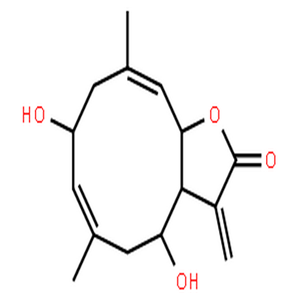 2alpha-羟基泽兰内酯,Cyclodeca[b]furan-2(3H)-one,3a,4,5,8,9,11a-hexahydro-4,8-dihydroxy-6,10-dimethyl-3-methylene-,(3aR,4R,6E,8S,10E,11aR)-