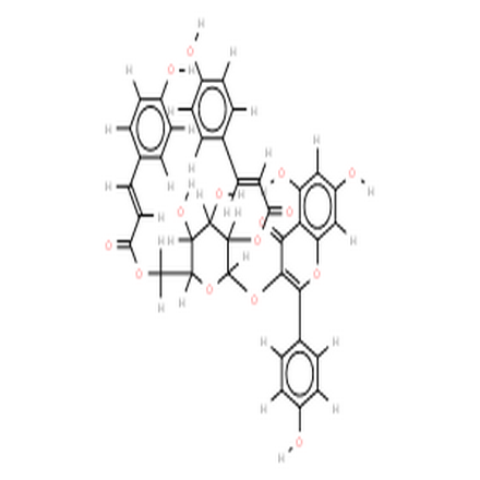 山奈酚-3-O-(2',6'-二-O-反式-对-香豆酰基)-beta-D-吡喃葡萄糖苷,3-O-kaempferol 2,6-di-O-(trans-p-coumaroyl)-beta-D-glucopyranoside