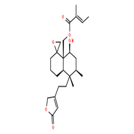 筋骨草素L2,2-Butenoic acid,2-methyl-,[(1R,4aR,5S,6R,8S,8aR)-5-[2-(2,5-dihydro-5-oxo-3-furanyl)ethyl]octahydro-8-hydroxy-5,6-dimethylspiro[naphthalene-1(8aH),2'-oxiran]-8a-yl]methylester, (2E)-