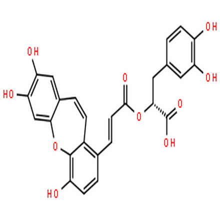 异丹酚酸C,Benzenepropanoic acid,3,4-dihydroxy-a-[[(2E)-1-oxo-3-(4,7,8-trihydroxydibenz[b,f]oxepin-1-yl)-2-propen-1-yl]oxy]-,(aR)-