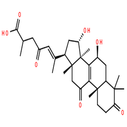 灵芝烯酸A,Lanosta-8,20(22)-dien-26-oicacid, 7,15-dihydroxy-3,11,23-trioxo-, (7b,15a,20E)-