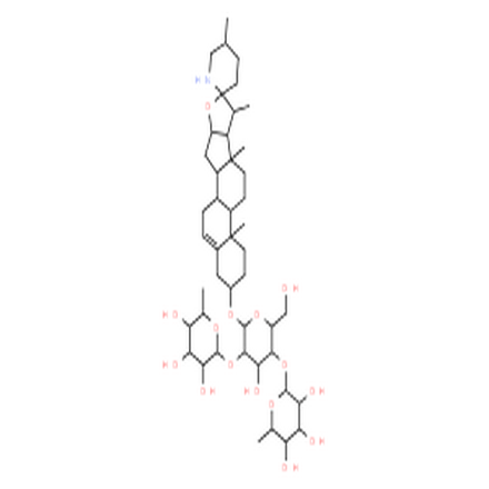 Beta-茄边碱,b-D-Glucopyranoside, (3b,22b,25S)-spirosol-5-en-3-yl O-6-deoxy-a-L-mannopyranosyl-(1?2)-O-[6-deoxy-a-L-mannopyranosyl-(1?4)]-